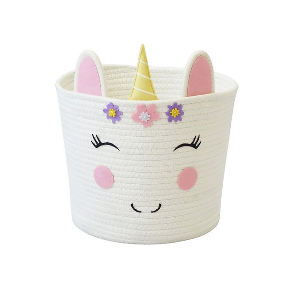 Unicorn Cotton Rope Basket Homebase