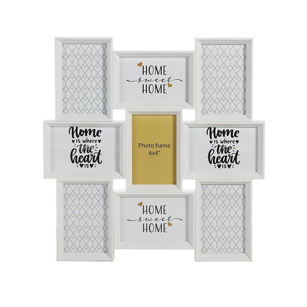 Offer Homebase Wood Multi Aperture Frame White Homebase