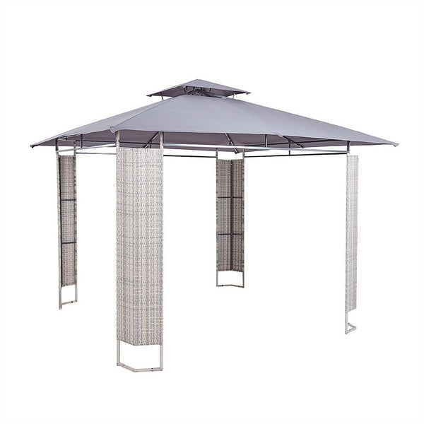 Florence Gazebo with Rattan Panels Homebase