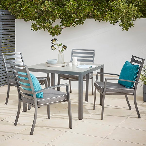 Magna 4 Seater Garden Dining Set Homebase