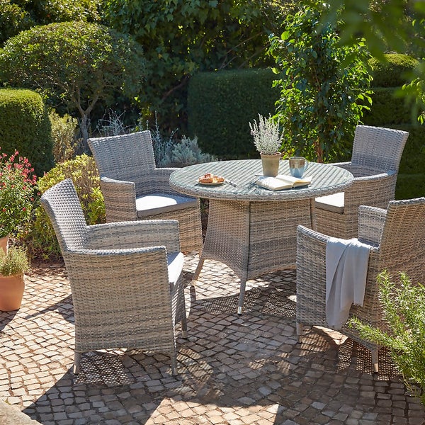 Offer Homebase Florence 4 Seater Garden Dining Set Homebase