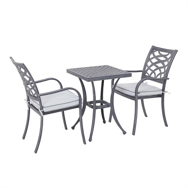 Tuscany Bistro Set Grey Homebase
