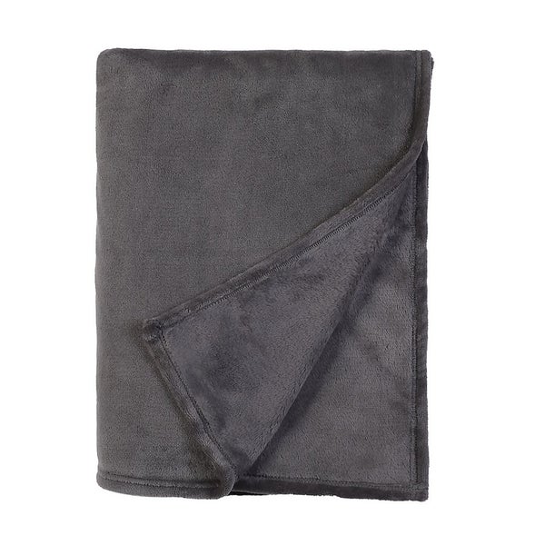 Fleece Throw Charcoal 120x150cm Homebase