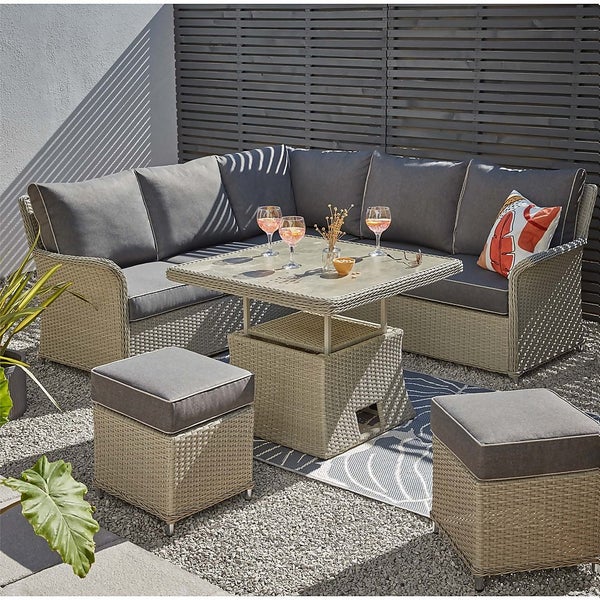 Cornbury Corner Garden Sofa Set Homebase