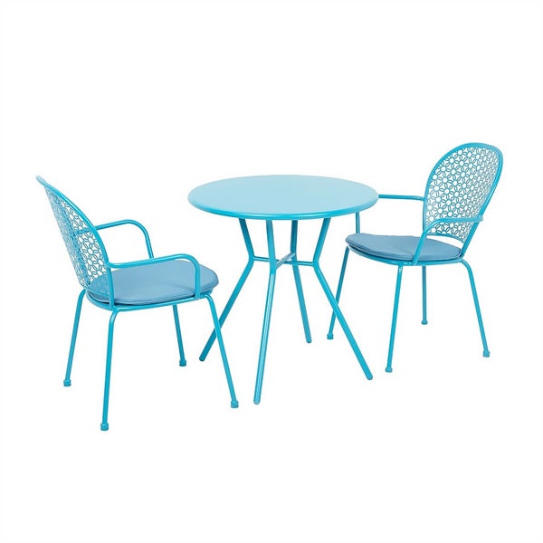 Emilie Bistro Set Blue Homebase