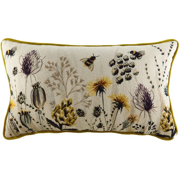 Meadow Piped Cushion Ochre 30x40cm Homebase