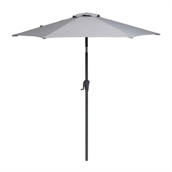 Offer Homebase 2.1m Crank & Tilt Parasol Light Grey
