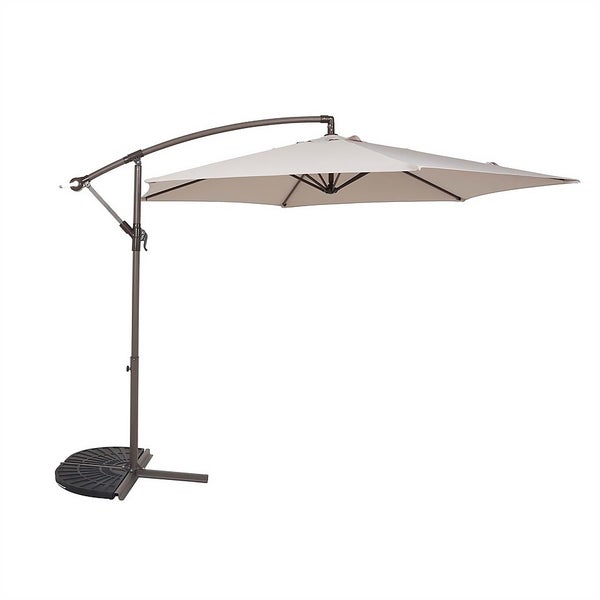 Offer Homebase Yes 3m Overhanging Parasol Natural Homebase