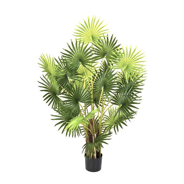 Artificial 120cm Fan Palm Tree In Pot Homebase