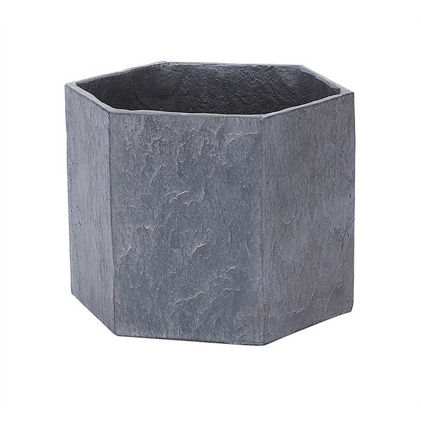 Slate Hexagon Planter 28cm Homebase