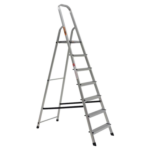 Rhino Lightweight Aluminium Step Ladder 7 Tread Homebase