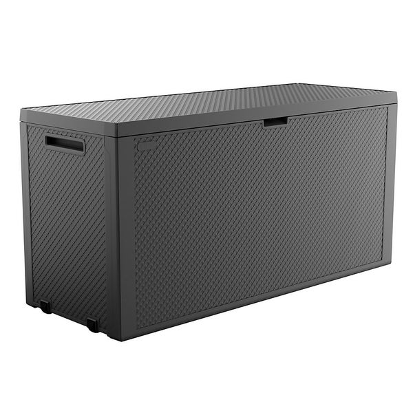 Keter Emily Outdoor Garden Storage Box 277L Graphite Homebase