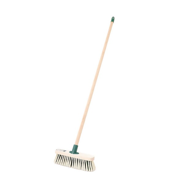 Charles Bentley Dual Fill Wooden Broom with Handle 279mm Homebase