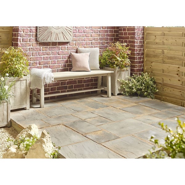 Stylish Stone Chantry Paving Patio Kit 10.22 sqm Antique Homebase