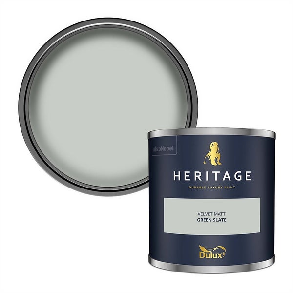 Offer Homebase Dulux Heritage Colour Tester Green Slate