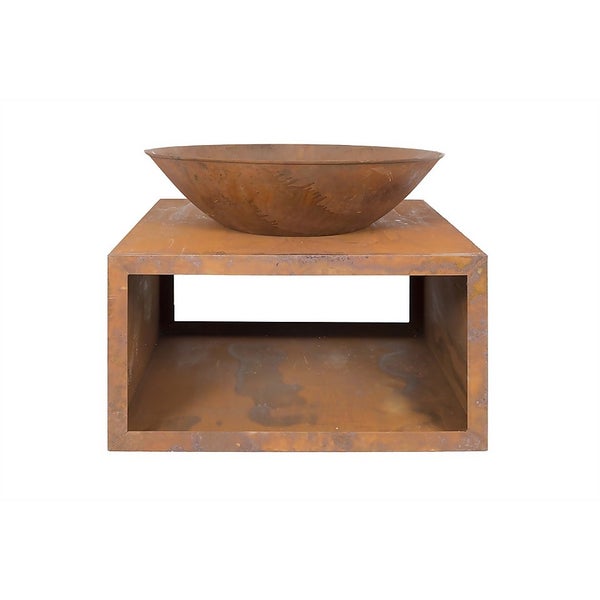 La Hacienda Moho Oxidised Fire Pit with Steel Stand Homebase