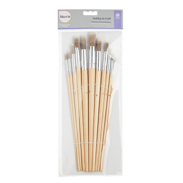 Harris Seriously Good Artist Paint Brushes 11 Pack Homebase