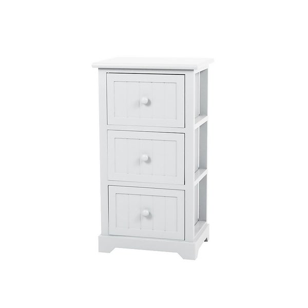 Classic White 3 Drawer Bathroom Storage Unit Homebase