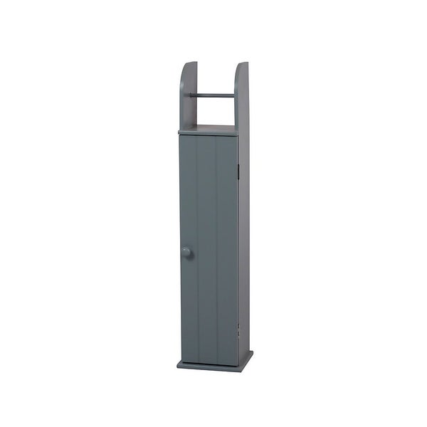Classic Grey Wooden Toilet Roll Holder Homebase