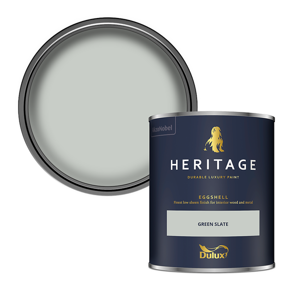 Dulux Heritage Eggshell Paint Green Slate 750ml Homebase