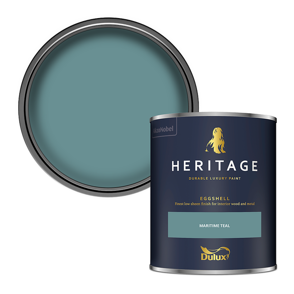 Offer Homebase Dulux Heritage Eggshell Paint Maritime