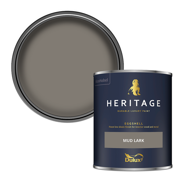 Dulux Heritage Eggshell Paint Mud Lark 750ml Homebase
