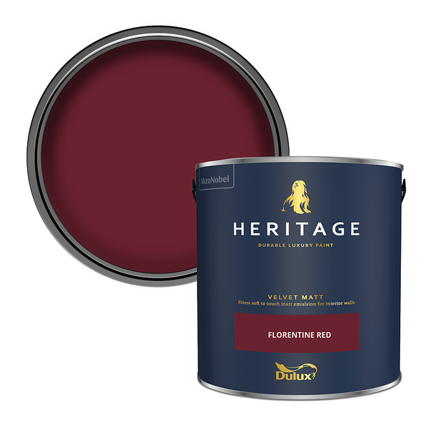 Dulux Heritage Matt Emulsion Paint Florentine Red 2.5L Homebase