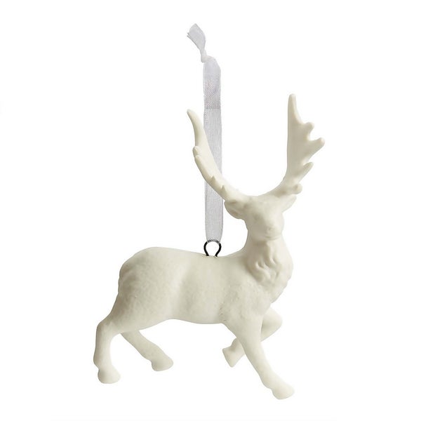 Porcelain Stag Hanging Christmas Tree Decoration Homebase
