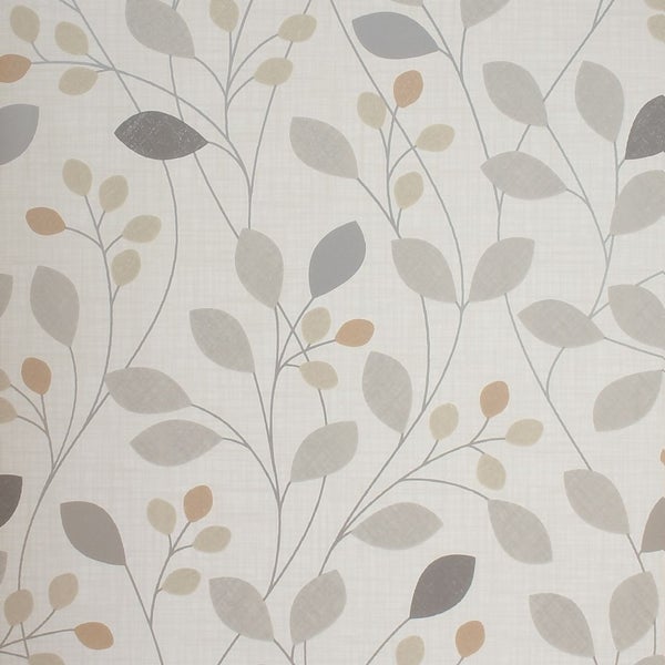 Belgravia Decor Isla Floral Textured Metallic Natural Wallpaper Homebase