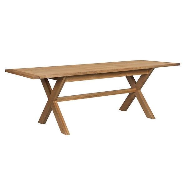 810 Seat Extending Dining Table Oak Homebase