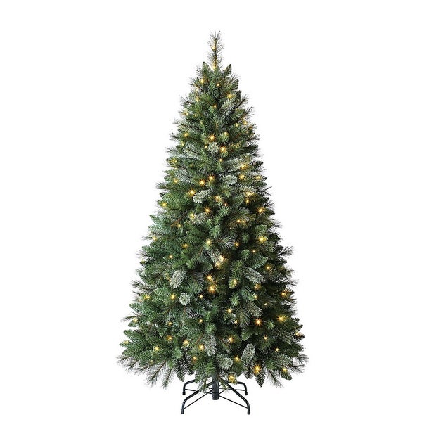 6ft Beauly Pine Prelit Artificial Christmas Tree Homebase