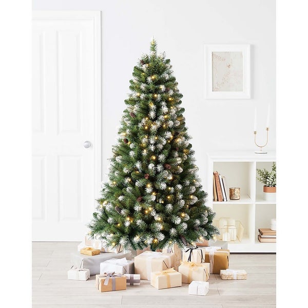 Offer Homebase Yes 6ft Derry Spruce Prelit Premium Christmas