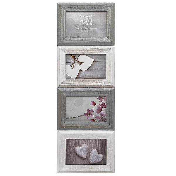 Offer Homebase Family Washed Wood Multi Aperture Photo
