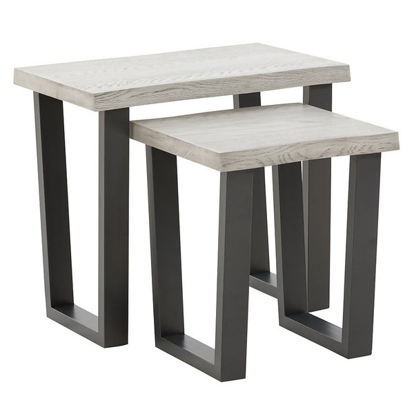 Dalston Grey Ash Nest of Tables Homebase