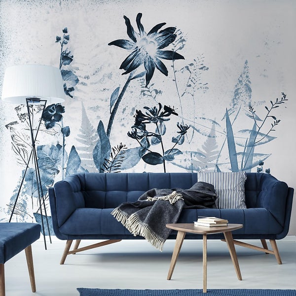 Flower Press Ink Wall Mural Homebase