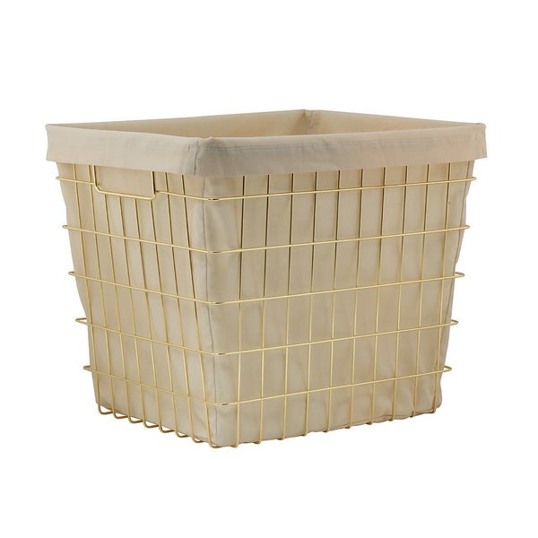 Clever Cube Wire Insert Gold Storage Basket Homebase