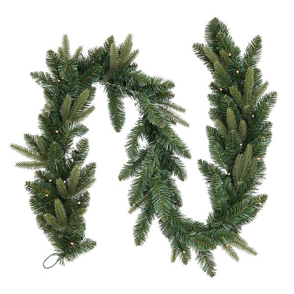 Classic Christmas Garland with Lights 180cm Homebase