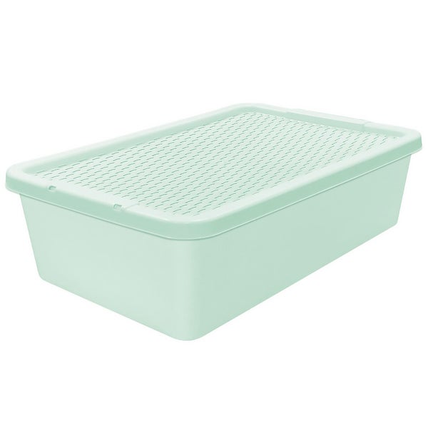 32L Rattan Storage Box Sage Homebase
