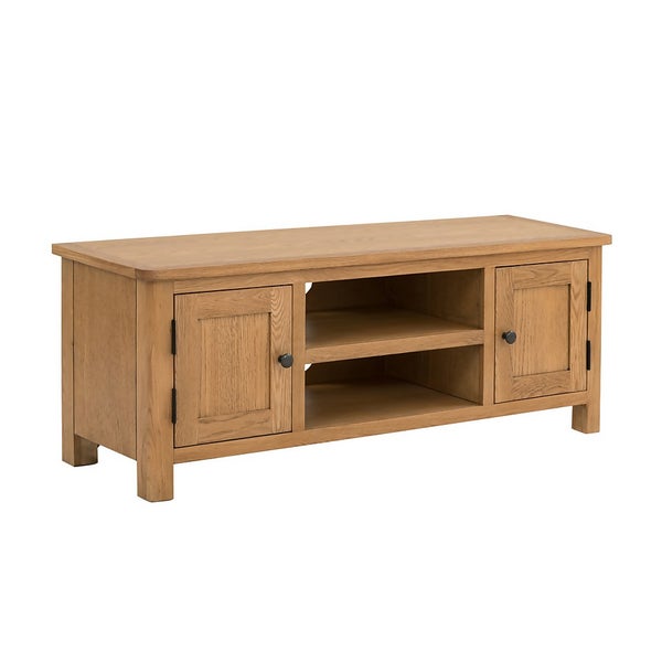 Offer Homebase Norbury Wide TV Stand Oak Homebase