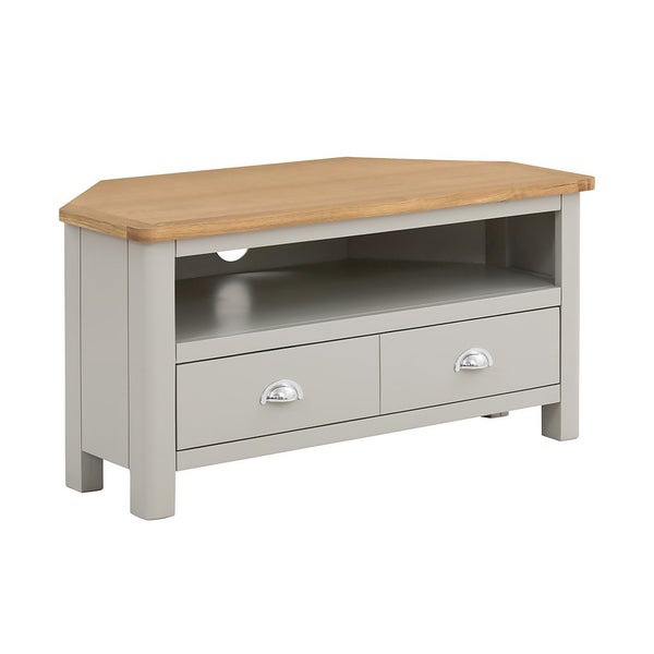 Norbury Corner TV Stand Grey Homebase
