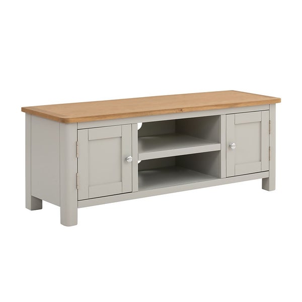 Norbury Wide TV Stand Grey Homebase