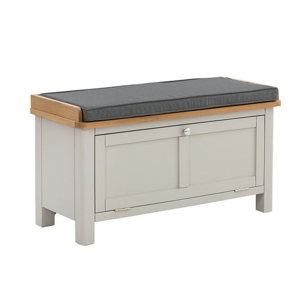 Norbury Hallway Storage Bench Grey Homebase