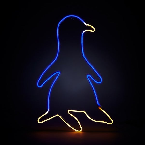 Neon Penguin Outdoor Christmas Light Decoration Homebase