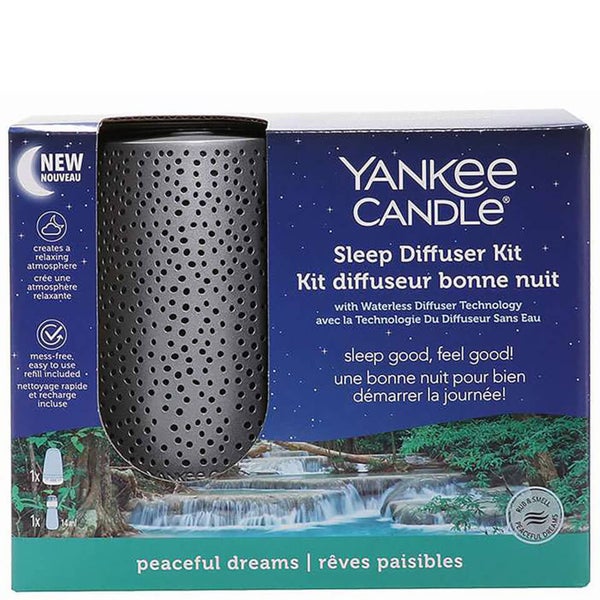 Yankee Candle Sleep Diffusers Silver Starter Kit with Peaceful Dreams