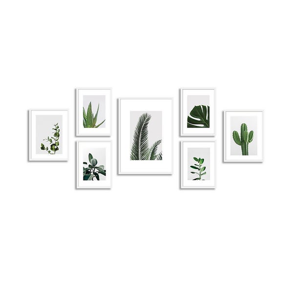 Set of Gallery Frames 7pcs White Homebase