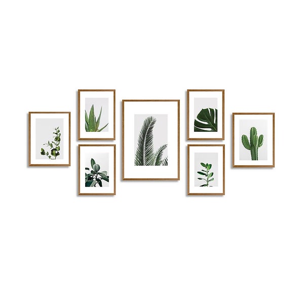 Set of Gallery Frames 7pcs Oak Homebase