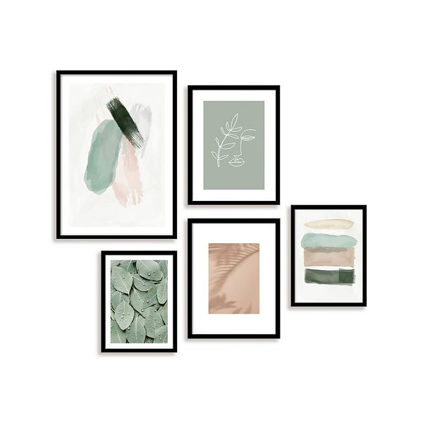 Set of Gallery Frames 5pcs Black Homebase