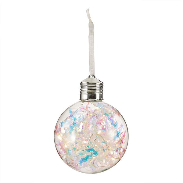 LED Glass Deco Light Christmas Tree Bauble Homebase