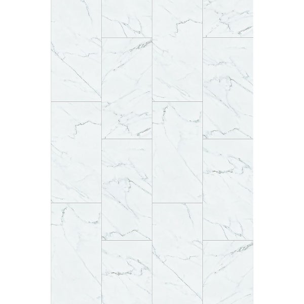 Plancs White Marble SelfAdhesive Vinyl Floor Tile 5 Piece Pack 0.93