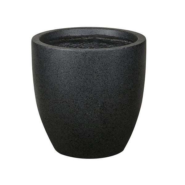 sierra-black-egg-garden-pot-32cm-homebase